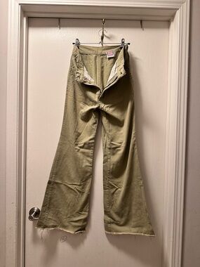 VTG High-Rise Wide Leg Jeans in Olive Green - Unbranded